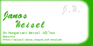 janos weisel business card